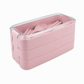 3-stöckige Bento-Lunchbox mit Besteckset
