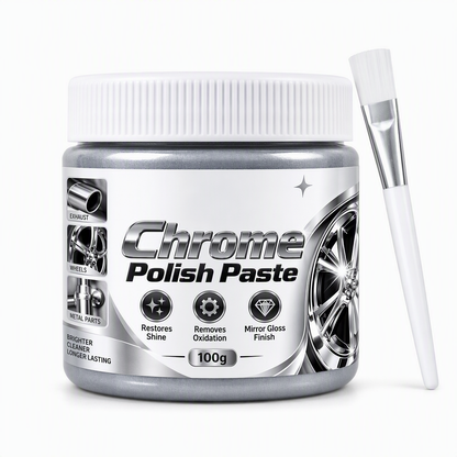 Metall-Chrom-Politur & Restaurator-Paste mit Bürste