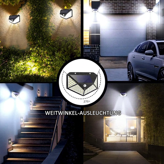 ⏳Begrenzte Zeit 50% Rabatt ☀️🏡 Solar Bewegungsmelderleuchten – 100 LED, IP65 wasserdicht, KEINE STROMKOSTEN 🔒🇬🇧