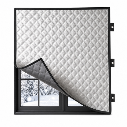 Wärmeisolierender Fenstervorhang aus Graphen zum Schutz vor Winterwind