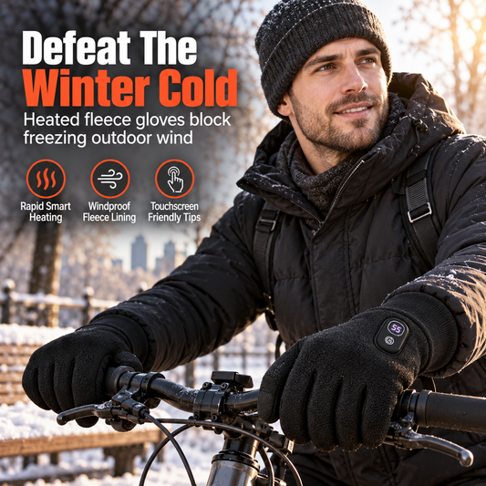Elektrisch beheizte Handschuhe für Männer und Frauen Winterwarm Touchscreen-Thermohandschuhe für Motorradfahren, Skifahren und Outdoor-Sport