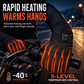Elektrisch beheizte Handschuhe für Männer und Frauen Winterwarm Touchscreen-Thermohandschuhe für Motorradfahren, Skifahren und Outdoor-Sport